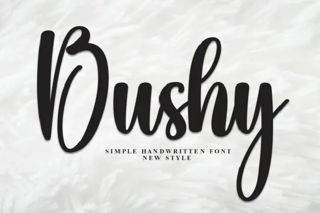 Bushy Script font