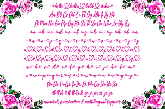 hello bella font