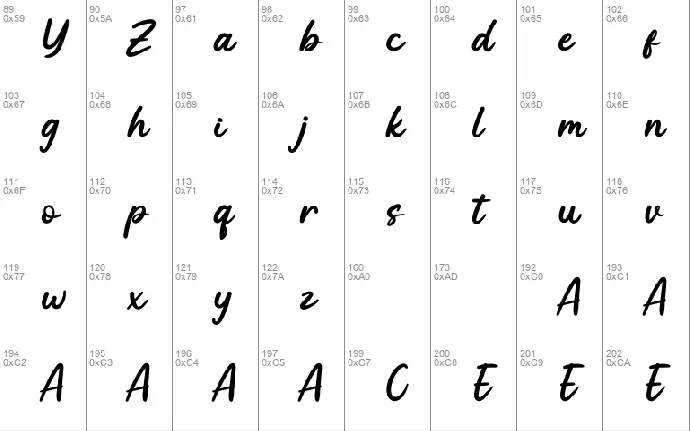 Botany Script font