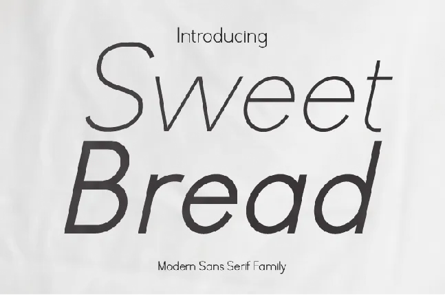 Sweet Bread font