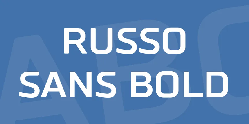 Russo Sans Bold font