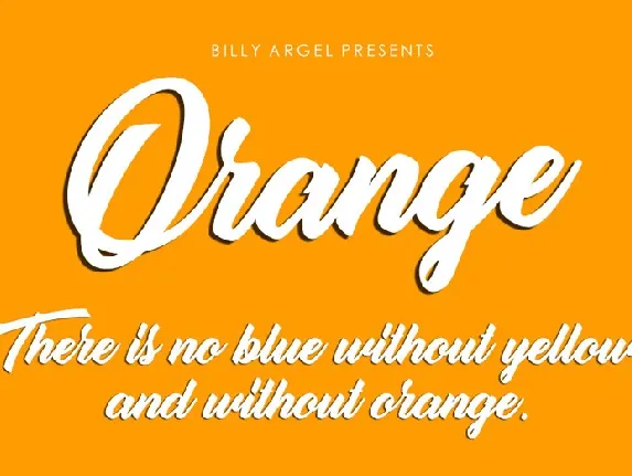 Orange Script font