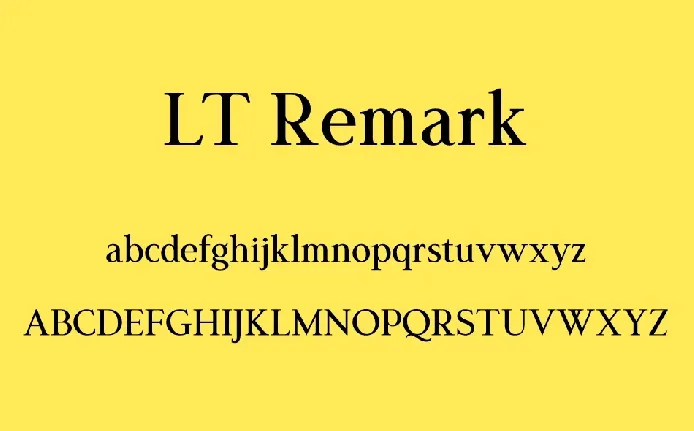 LT Remark font