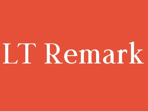 LT Remark font