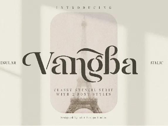 Vangba font