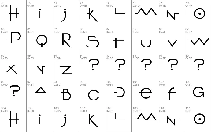 O 10 Type font