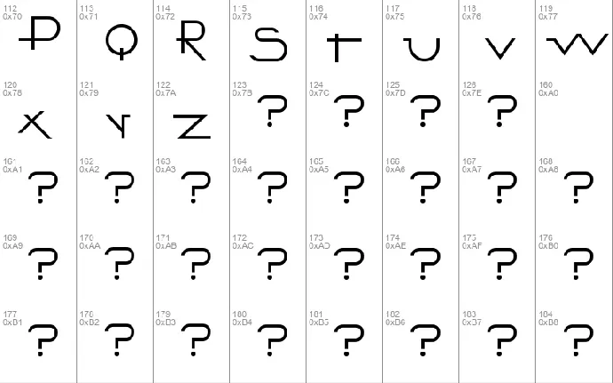 O 10 Type font