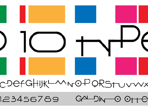 O 10 Type font