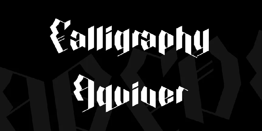 Calligraphy Aquiver font