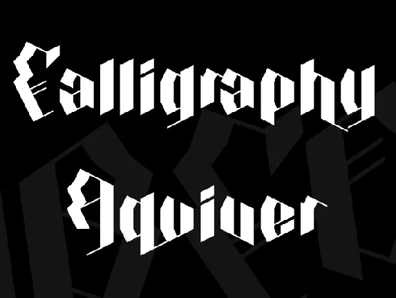 Calligraphy Aquiver font