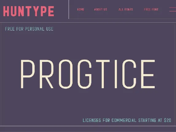 Progtice font