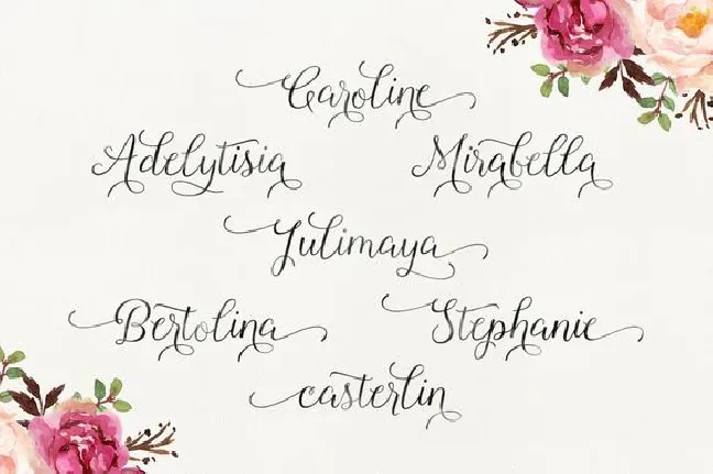 Roselina Script font