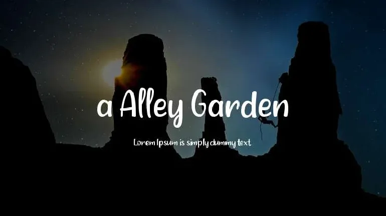 A Alley Garden font