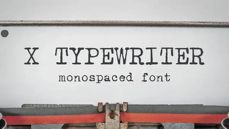 X Typewriter font