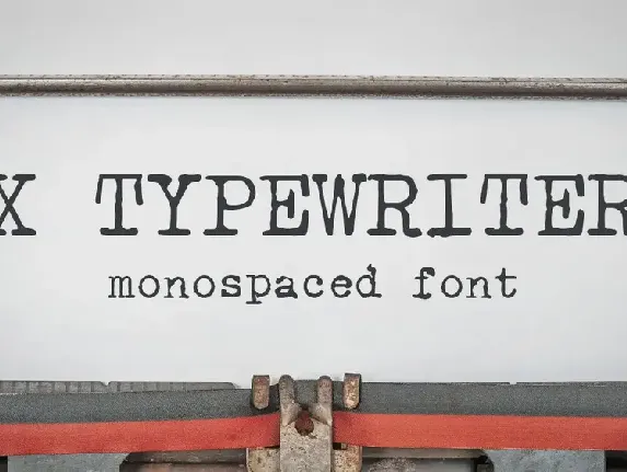 X Typewriter font