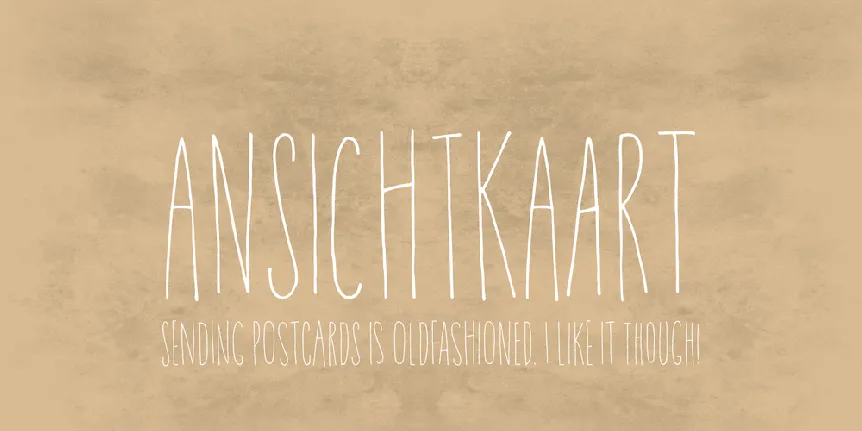 Ansichtkaart DEMO font