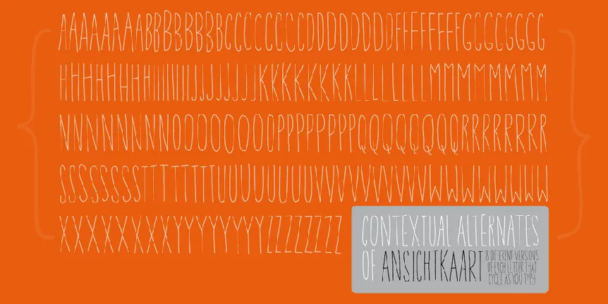 Ansichtkaart DEMO font