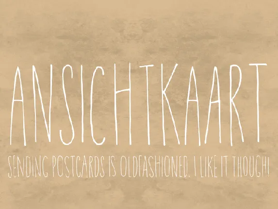 Ansichtkaart DEMO font