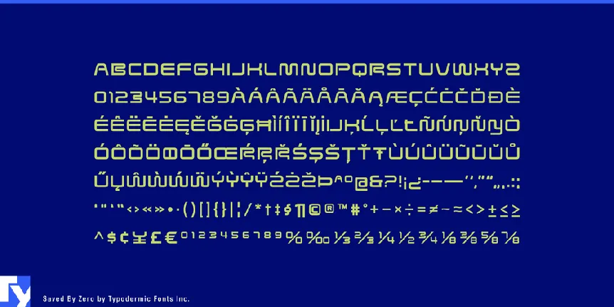 Saved By Zero font