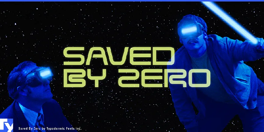 Saved By Zero font