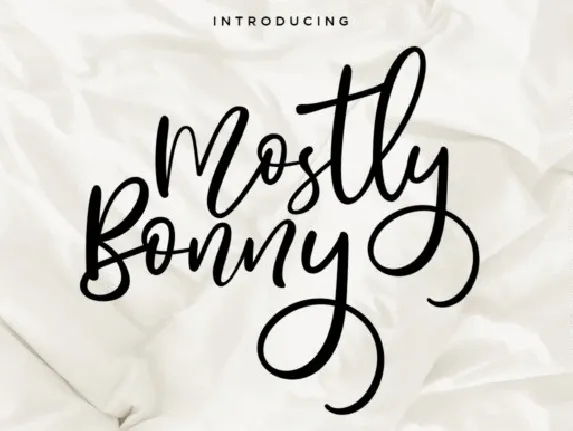 Mostly Bonny Script font