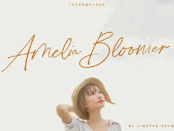 Amelia Bloomer Handwritten font