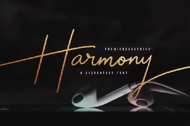 Harmony Signature font