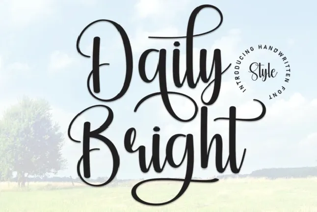 Daily Bright Script font