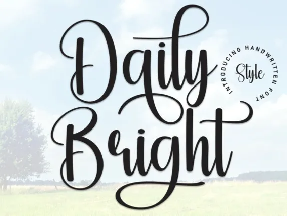 Daily Bright Script font