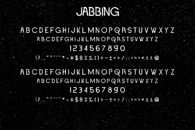 Jabbing Demo font