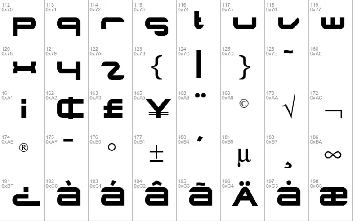 Planet Opti font