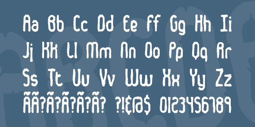 Dented BRK font