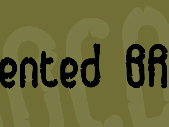 Dented BRK font