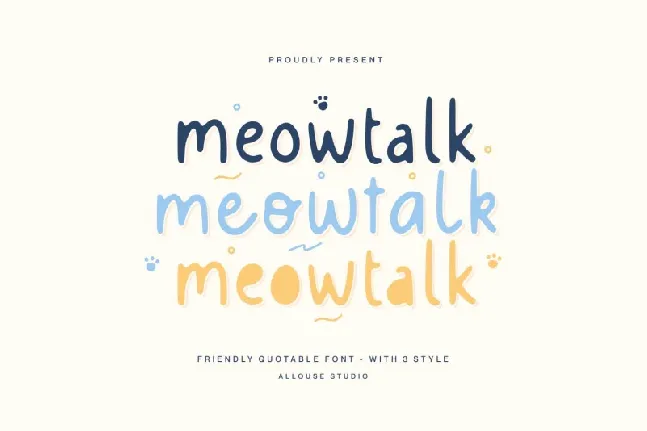 Meowtalk font