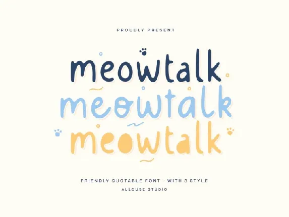 Meowtalk font