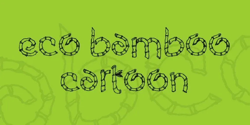 Eco Bamboo Cartoon font