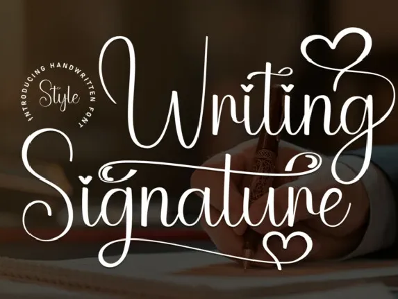 Writing Signature Typeface font