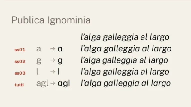 Publica Ignominia Family font