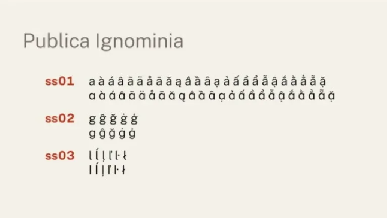 Publica Ignominia Family font