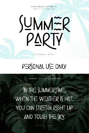 Summer Party font