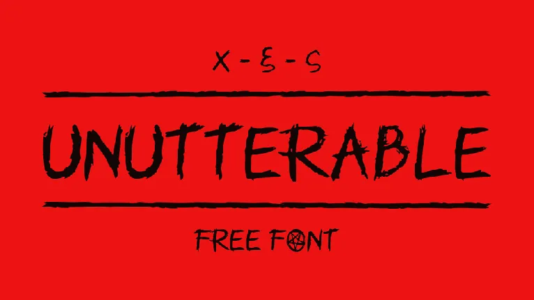 Unutterable font