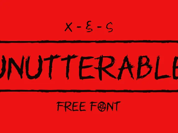 Unutterable font