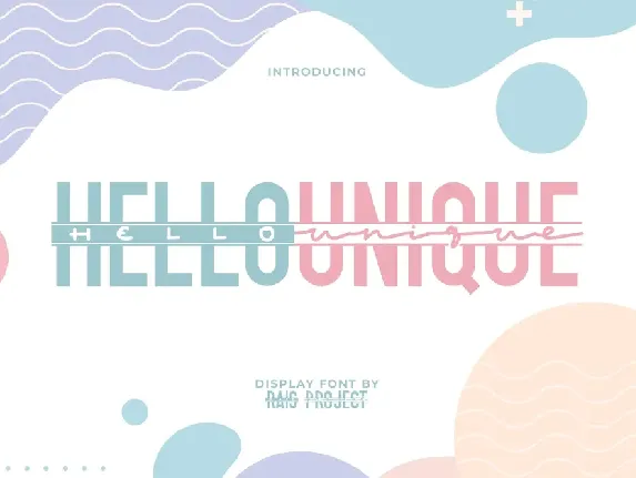 Hello Unique Demo font