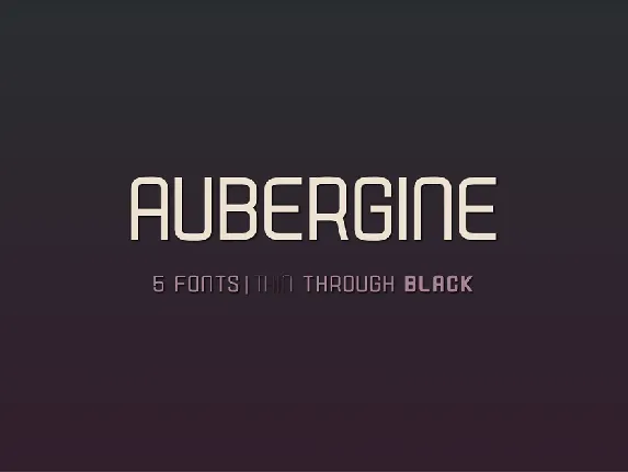 Aubergine font