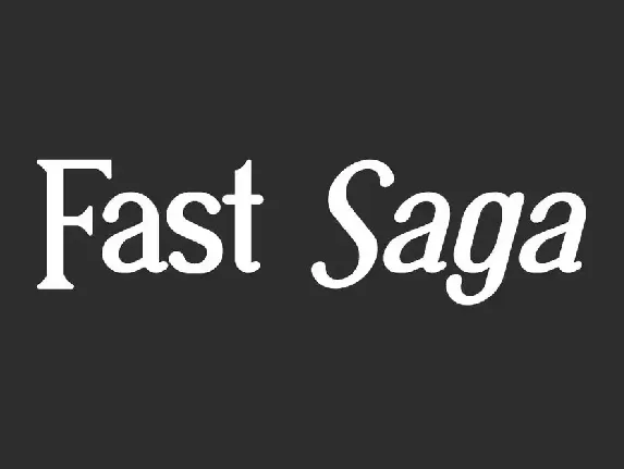 Fast Saga font