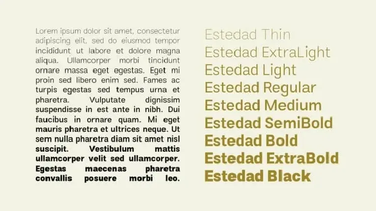 Estedad – Sans Serif family font