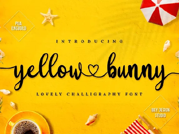 Yellow Bunny font