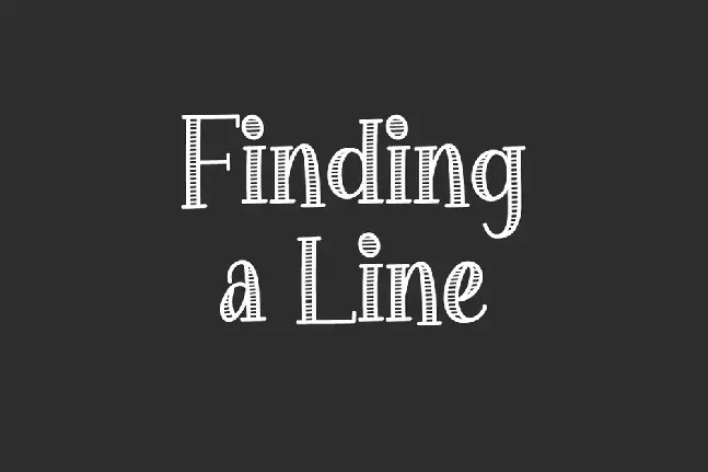 Finding A Line Demo font