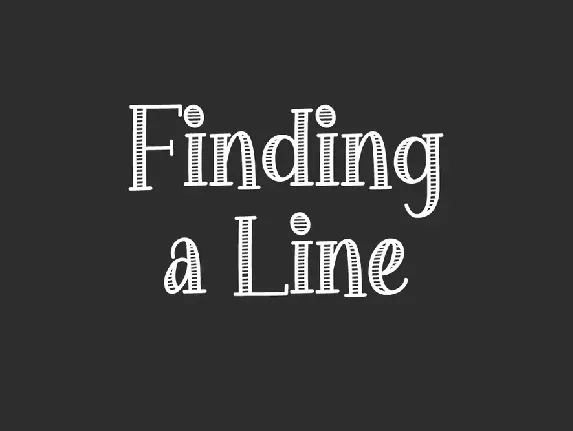 Finding A Line Demo font