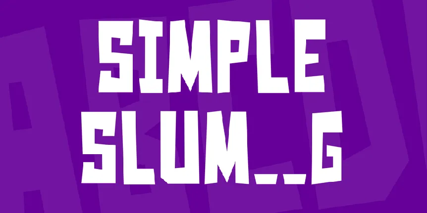 Simple Slum__G font